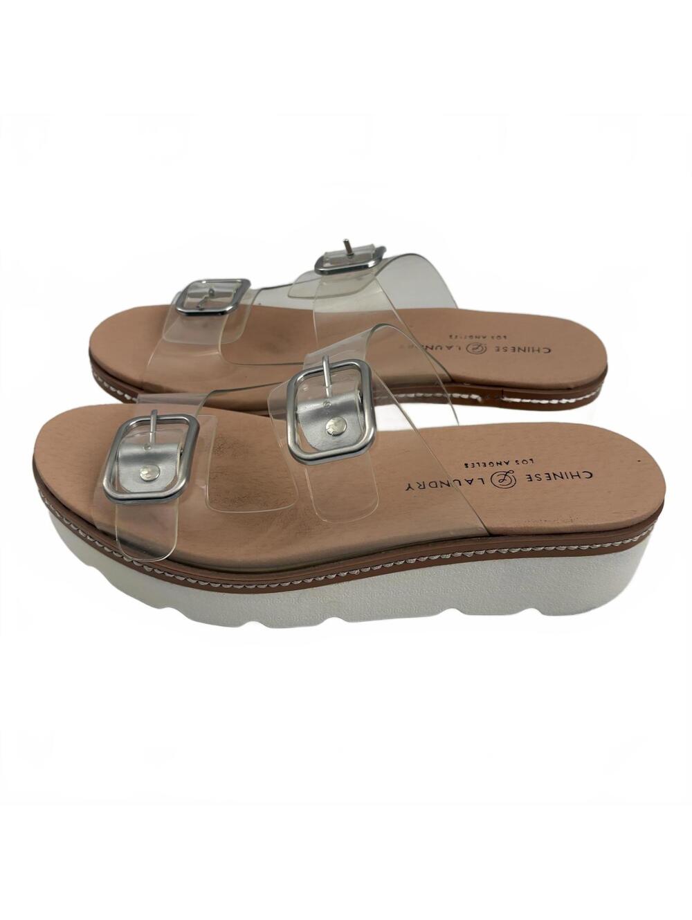 Chinese Laundry | Surfs Up Clear Strap Buckle Platform Slip On Sandal Size 10 - Picture 3 of 9